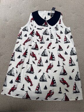 NWT KIEL JAMES PATRICK NAUTICAL COLLARED SHIFT DRESS SIZE 8